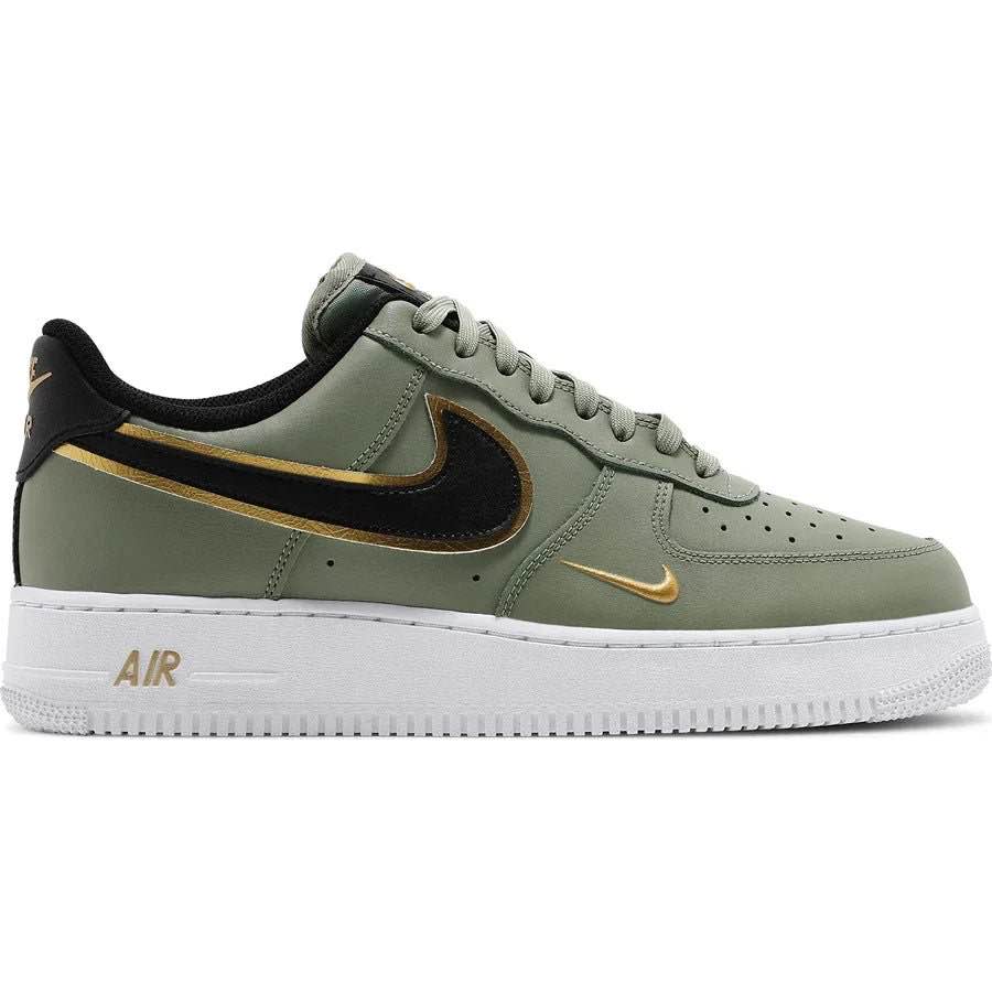 Nike Air Force 1 Low 07 LV8 Double Swoosh Olive Gold Black