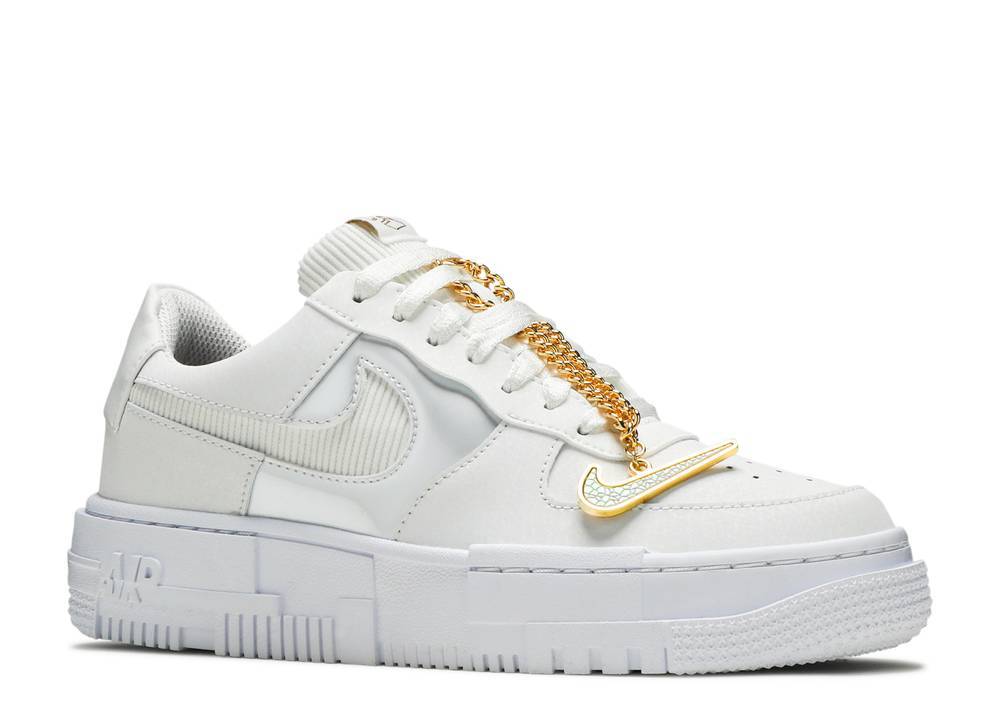 Nike AIR FORCE 1 PIXEL 'GREY GOLD CHAIN' Sneaker